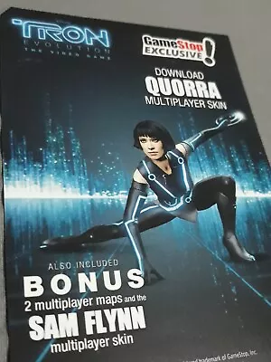 Tron Evolution  Quorra  Exclusive Character/skin DLC CARD Download Code Xbox 360 • $49