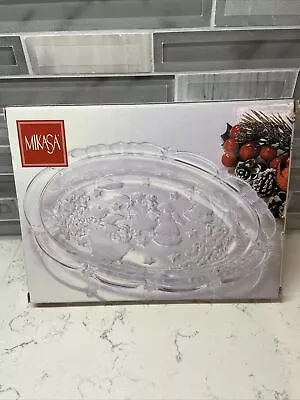 Mikasa Holiday Lights Angel Candy Cookie Dish Crystal Plate Sweet Dish 9  NIB • $17.05