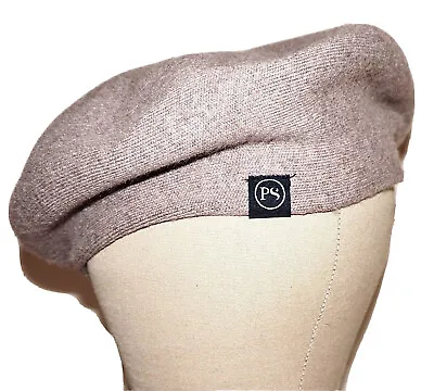 PS (Pretty Simple) Beige Cashmere Blend Knit Beret Hat • $23.99