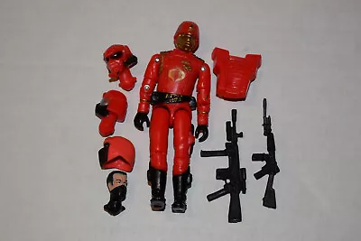 GI Joe Black Major Custom Cobra RED Crimson Guard Gold Logo Trooper X1 • $18.75