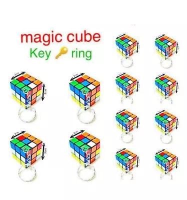 £3.69 • Buy  3xcm Magic Cube Key Ring Classic Puzzle Kids Children Mini  Party Bags Presents