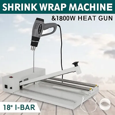 VEVOR 18  I-Bar Shrink Wrap Machine With Hot Air Gun 1800W  Wrapping • $127.29