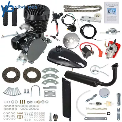 Black 100cc 2-Stroke Bicycle Motor Kit Bike Motorized  Petrol Gas Engine Set • $105.96