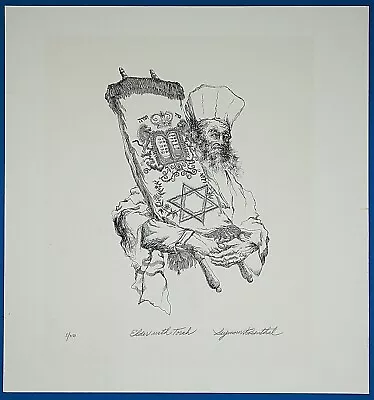 $119.99 • Buy Rare Seymour Rosenthal Signed & Numbered  Elder With Torah  Lithograph
