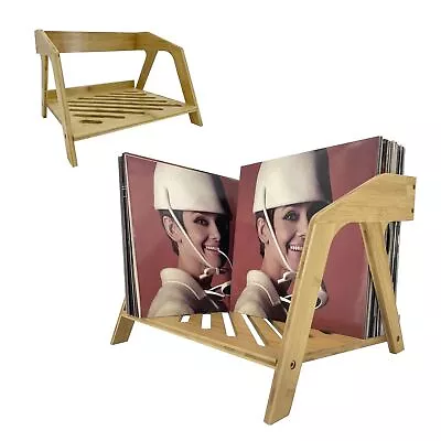 Bamboo Vinyl Record Storage Holderholds Up To 80 12 Inch Lpsoriginal Chair Model • $36.74