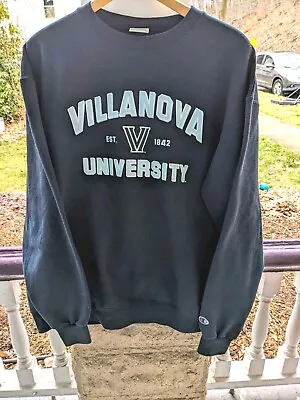 Vintage Champion Villanova Crewneck Sweatshirt*XL*Navy Blue • $12.99