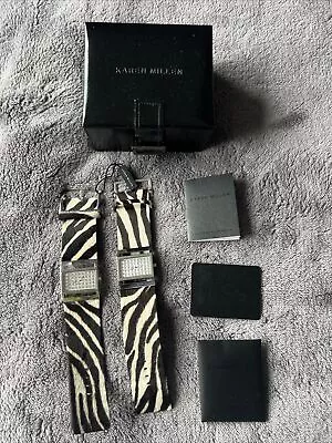 Joblot Karen Millen Watch X2 Women's Watch Animal Calf Fur Hair Brand New • £19.50