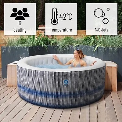 Inflatable Hot Tub 6 Person Avenli Venice Spa Large 957 Litre 140 Jets • £320
