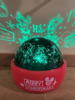 Disney Mickey Mouse & Friends Shadow Light Rotating Light Up Christmas Globe • $10.95