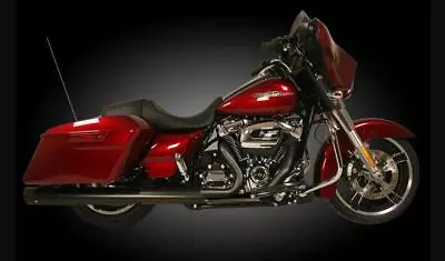 Rush Racing 2 Into 1 2017 Up Harley Touring Black Tripower Head Pipe 7118R • $599