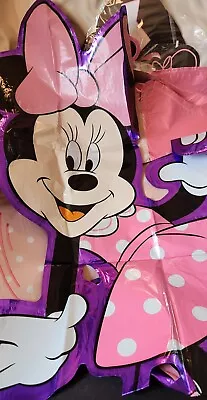 Minnie Mouse Birthday Decorations With Mylar Balions And Supplies • $5