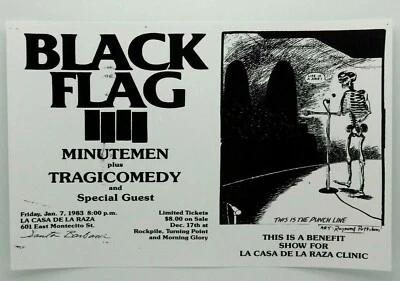 $14.95 • Buy Black Flag At La Casa De La Raza,santa Barbara Ca Vintage Punk Concert Poster