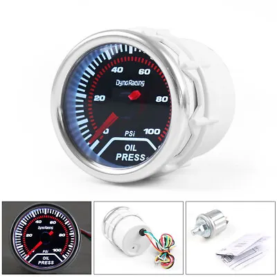 2  52mm Universal Car Smoke Len LED Pointer PSI Oil Press Pressure Gauge Meter • $24.70