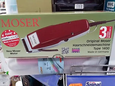 Moser 1400 MINI 1411-0050 Red Professional Corded Trimmer STAR BLADE Genuine New • $41.50