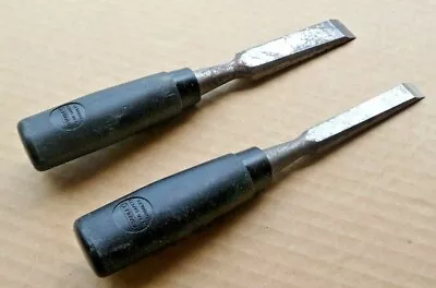 Stanley USA Lot Of 2 Wood Chisels Vintage 1/2  And 3/4  Blade Width  • $14.95