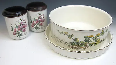 Lot Of 4 Villeroy & Boch BOTANICA Lg Quiche Lg. Souffle Storage Jars VG • $83.96