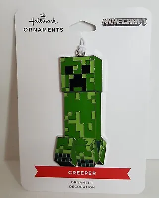 MINECRAFT CREEPER Flat Metal Christmas Tre Ornament Bag Charm  Keychain Hallmark • $3.50