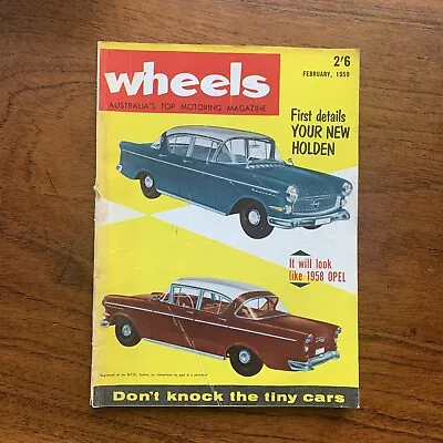 Vintage Feb 1959 'wheels Magazine' Fiat Millicento Your New Holden Humber Hawk • $28