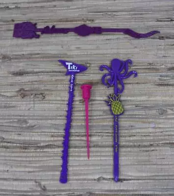 4 TIKI Bar Swizzle Stick Pickman's Cove Hala Kahiki Tiki Underground Beachbum • $24.99