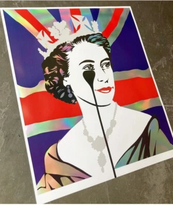 £269 • Buy Pure Evil  - Platinum Queen SIGNED Print (Queen Elizabeth II /Royalty British)