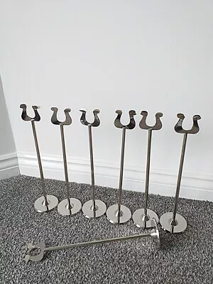 7x Table Number Stand/Number Holder 12  Stainless Steel Wedding Restaurants • £15