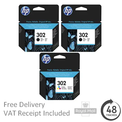 £47.95 • Buy Original HP 302 / 302XL Black & Colour Ink Cartridges For HP Envy 4527 