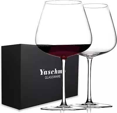 Super Large 30OZ Wine Glasses-Hand Blown Crystal Giant Wine Glasses Big Burgund • $43.88