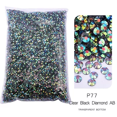 $11.99 • Buy Bulk Resin Rhinestones Non Hot Fix Nail Crystal Flatback TB Back Wholesale Beads