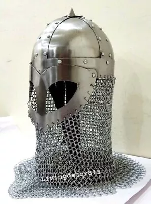 Roman Historical War Helmet With Chainmail Curtain • $160