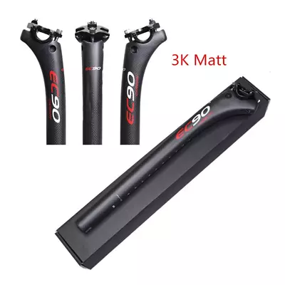 Carbon Fiber Bicycle Seatpost MTB / Road Bike Seat Pole 27.2/30.8/31.6-350/400MM • $58.22