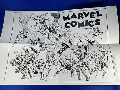 1989 Vintage 11” By 17” Poster & Activity Booklet Marvel Super Hero Arther Adams • £6.43