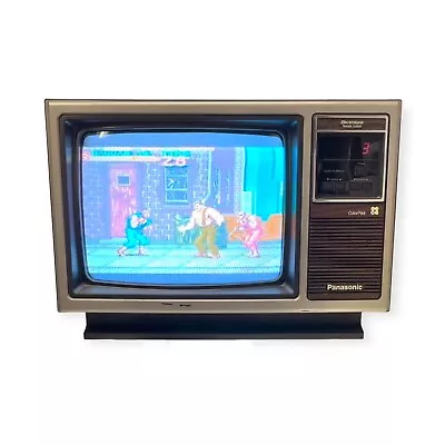 Vintage Panasonic CRT TV Color Pilot Wood Grain 80s Retro Video Gaming CT-3032 • $99