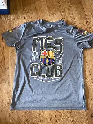 FC Barcelona Mens Shirt Size M Soccer Futbol Mes Que Un Club 7 • $14.99