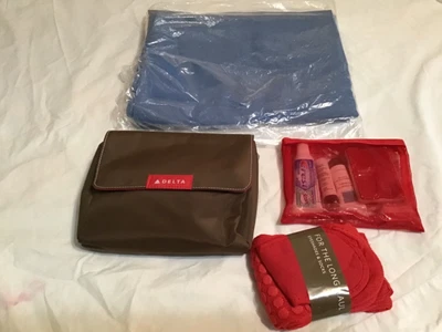 $15 • Buy Delta Business Class 60  X 45  Throw Blanket & Amenity Kit, New