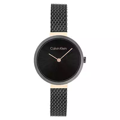 Calvin Klein Black Mesh Women's Watch - 25200084 • $224