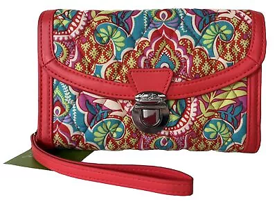 Vera Bradley Ultimate Wristlet Wallet Paisley In Paradise Pattern NWT • $25.99