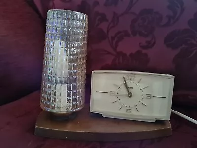 £12 • Buy Vintage Retro Metamec Bedside Alarm Clock And Lamp Light Mid-Century 30s 60s