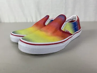 Vans Rainbow Glitter Classic Slip-on Kids Shoe Size 6.5 Skate Shoes • $19.99