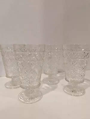 Hazel Atlas Tea Or Water Glasses/Goblets Vintage Lot Of 4 MINT Cond  • $15