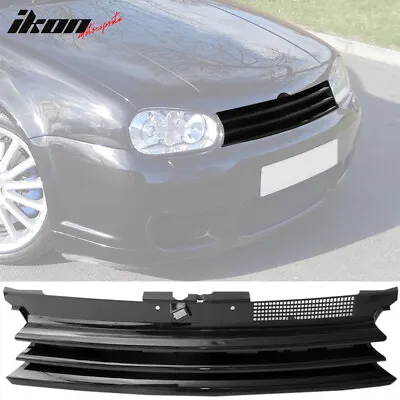 Fits 99-06 VW Golf GTI MK4 Badgeless Style Black Front Bumper Hood Grille ABS • $38.99
