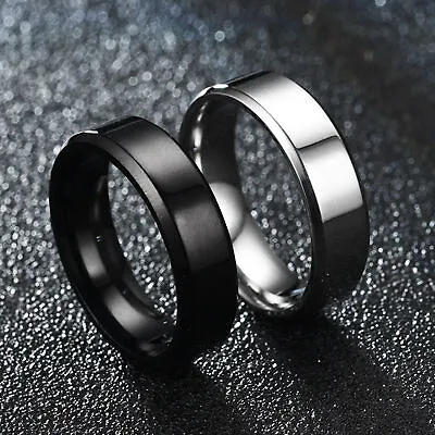 Mens Finger Ring Fashion Gift For Man UK Wedding Band Ring Niche • $9.86