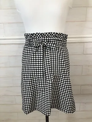 $19.99 • Buy Cynthia Rowley Women’s High Waist Black/White Gingham Ruffle Belted Skirt Size 8