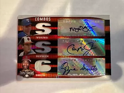 2006 Triple Thread Auto Relic Combos Ripken Smith Young 12/18 • $179.99