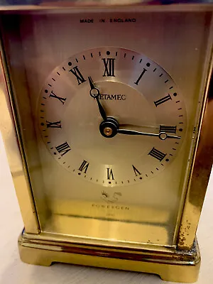£7.99 • Buy Vintage Heavy English Metamec Quartz Brass Carriage Clock (5”x3.5”x2.5”, 800g