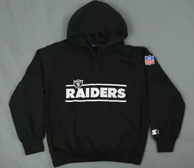 Vintage Oakland Raiders Starter Pullover Hoodie Size S Small • $34.95