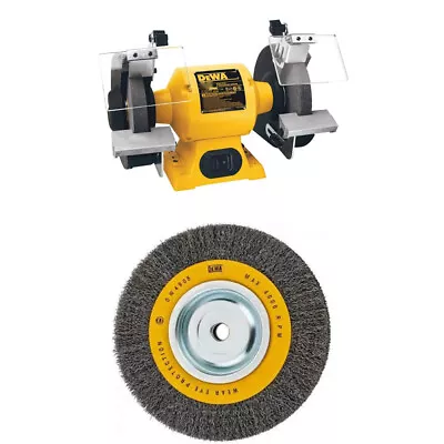 Bench Grinder 8 Inch 3/4 HP 3600 RPM (DW758) Yellow Black Gray • $135.83