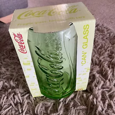 BNIB Official McDonalds Coca Cola Can Shape Glass Lime Green 2009 Edition • £10