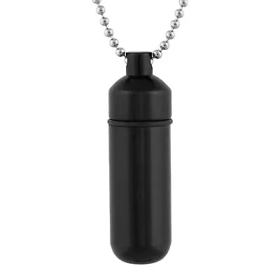 Perfect Memorials Black Classic Cylinder Cremation Jewelry • $12.95