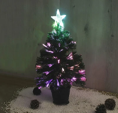 £22.59 • Buy 60cm Fibre Optic Christmas Tree Decoration Multi Coloured Artificial Flashing 