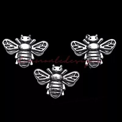 £2.39 • Buy 25 Pcs - Tibetan Silver 9mm Bumble Bee Beads Insect Wasp Pendant Craft UK E174